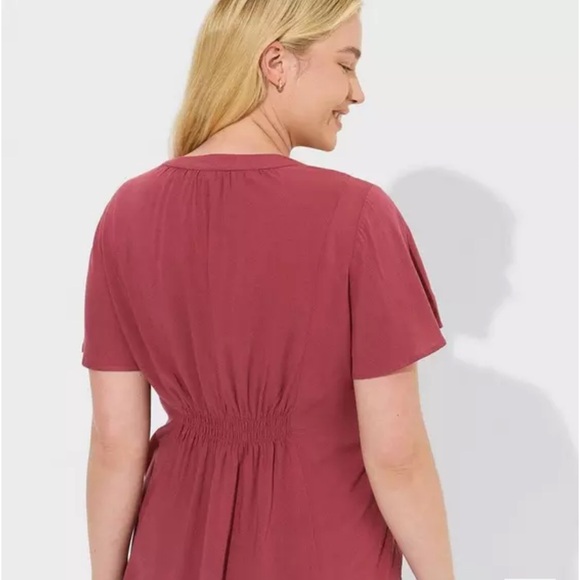 Torrid Flutter Sleeve Top – Size 0 - Picture 2 of 6